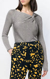 Metallic Fitted Knit Top