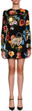 Floral Telephone-Print Mini Dress