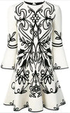 Jacquard Knit Mini Dress
