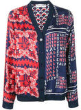 Printed V-Neck Cardigan