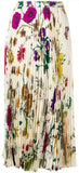 Floral Print Pleated Skirt