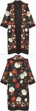 Floral Print 3/4-Sleeve Coat