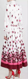 Floral-Print Tie-Neck Dress