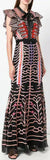 Embroidered Geometric Dress, Black