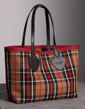 The Medium Giant Reversible Tote in Tartan Cotton