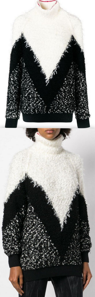 Textured Turtleneck Sweater