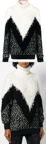 Textured Turtleneck Sweater