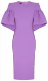 'Coralie' Ruffled-Sleeve Dress