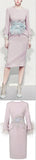 Belted Feather Detailed Dress