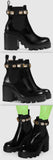 Leather Ankle Boots with Belt