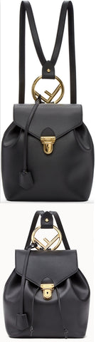 Black Leather Backpack