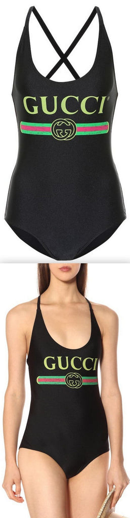 Logo Print Swimsuit
