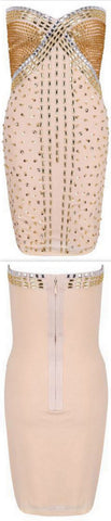 Embellished Strapless Mini Dress