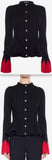 Ribbed Peplum Cardigan