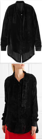 Striped Devor̩-Velvet Shirt