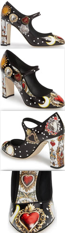Button Card Print Mary Jane Pumps