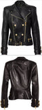 Double-Breasted Leather Jacket