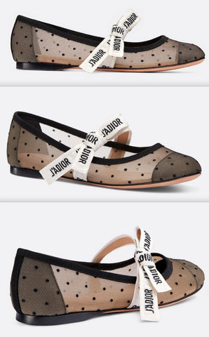 Miss J'Adior Dotted Swiss Tulle Ballet Pump