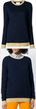 Perfectly Fitted Metallic Trim Sweater