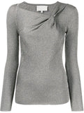 Metallic Fitted Knit Top