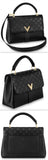 Very One handle Leather Handbag, Black