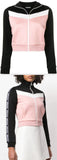 Paneled Track Jacket, Pink