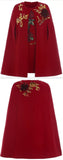 Embellished Cape-Coat and Dress Set