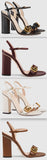 Leather Double G Sandals - Black, Burgundy, White, Brown