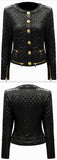 Button-Embellished Padded Jacket
