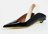 20mm Patent Leather Slingback Flats