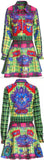 Multi Colored Plaid Jacket and Mini Skirt Set