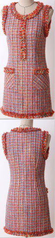 Frayed Mini Tweed Dress