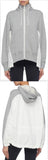 Color-Block Contrast-Back Zip Hoodie, Grey/White