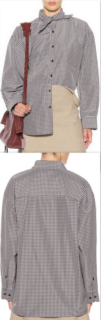 Cotton Elongated Collar Shirt