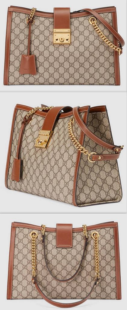 Padlock GG Supreme Canvas Shoulder Bag