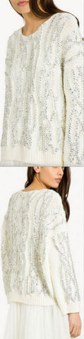 Sweater With Mini Crystals All Over
