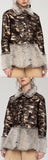 Camouflage Fur-Trim Jacket
