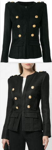 Double-Breasted Paneled Jacket