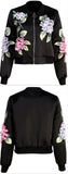 Floral Appliques Bomber Jacket