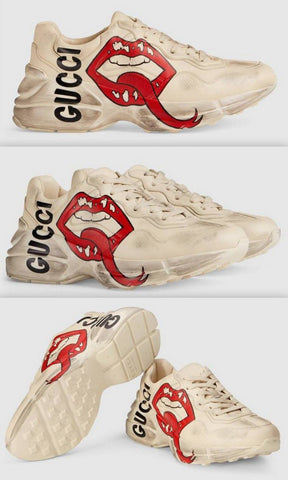 Rhyton Sneaker with Mouth Print