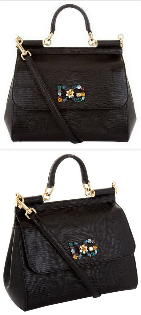 Small Sicily Shoulder Bag, Black