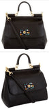 Small Sicily Shoulder Bag, Black
