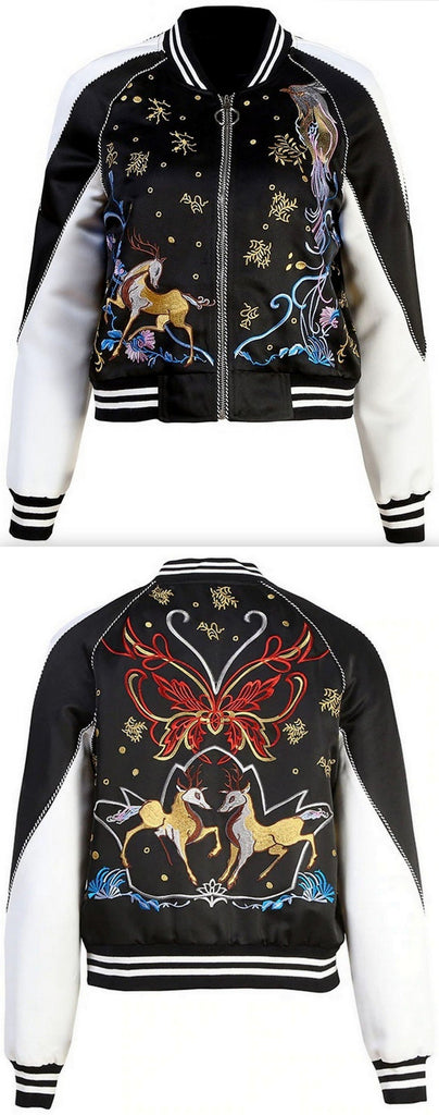 Embroidered Bomber Jacket