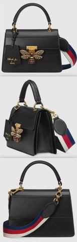 Queen Margaret Small Top Handle Bag, Black