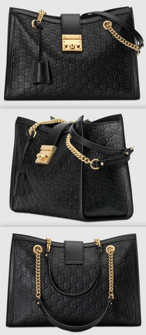 Padlock Signature Medium Leather Shoulder Bag