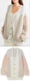 Oversized Patchwork Cotton-Blend and Faux Fur Cardigan