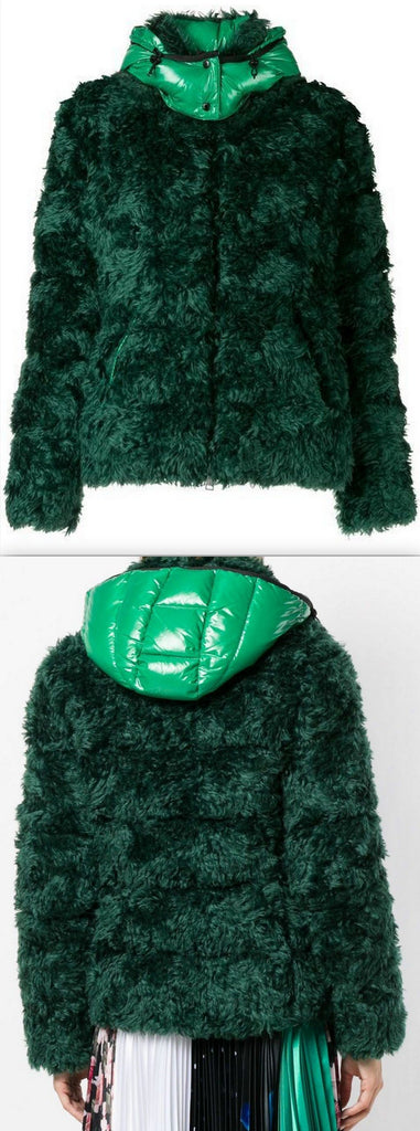 Teddy Puffer Jacket - Green