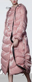 Pink Ruched Down Coat