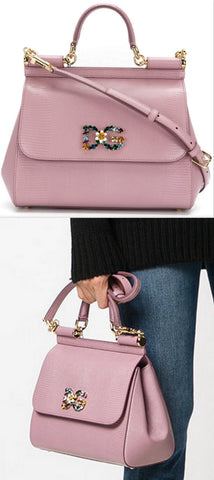 Small Sicily Shoulder Bag, Pink