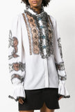 Ruffled Lace Insert Blouse